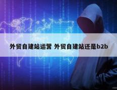外贸自建站运营 外贸自建站还是b2b