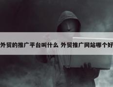 外贸的推广平台叫什么 外贸推广网站哪个好