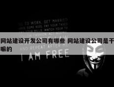 网站建设开发公司有哪些 网站建设公司是干嘛的