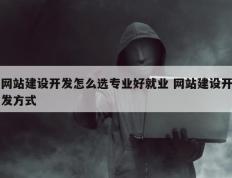 网站建设开发怎么选专业好就业 网站建设开发方式