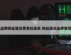 品牌网站建设费用标准表 网站建设品牌策划