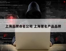 上海品牌命名公司 上海著名产品品牌