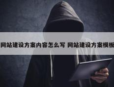 网站建设方案内容怎么写 网站建设方案模板