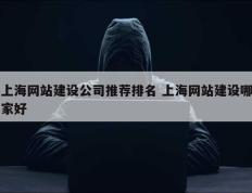 上海网站建设公司推荐排名 上海网站建设哪家好
