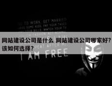 网站建设公司是什么 网站建设公司哪家好?该如何选择?