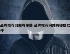 品牌推荐网站有哪些 品牌推荐网站有哪些软件