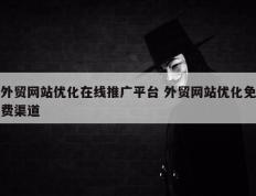 外贸网站优化在线推广平台 外贸网站优化免费渠道