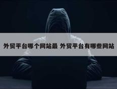 外贸平台哪个网站最 外贸平台有哪些网站