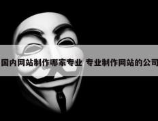 国内网站制作哪家专业 专业制作网站的公司