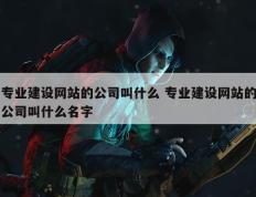 专业建设网站的公司叫什么 专业建设网站的公司叫什么名字