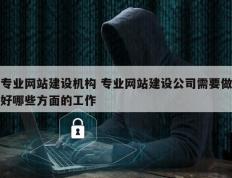 专业网站建设机构 专业网站建设公司需要做好哪些方面的工作