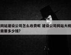 网站建设公司怎么收费呢 建设公司网站大概需要多少钱?