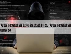 专业网站建设公司首选是什么 专业网站建设哪家好