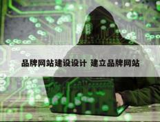 品牌网站建设设计 建立品牌网站