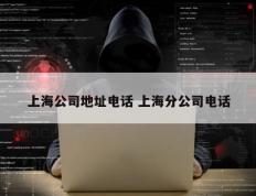 上海公司地址电话 上海分公司电话