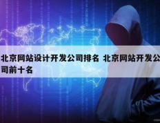 北京网站设计开发公司排名 北京网站开发公司前十名