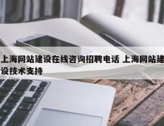 上海网站建设在线咨询招聘电话 上海网站建设技术支持