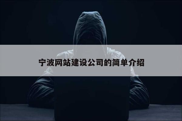 宁波网站建设公司的简单介绍