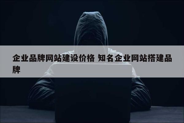 企业品牌网站建设价格 知名企业网站搭建品牌