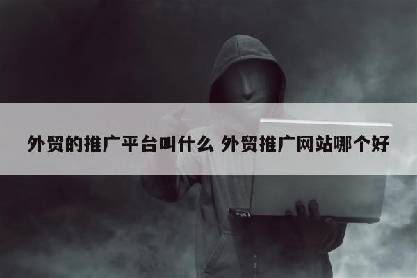 外贸的推广平台叫什么 外贸推广网站哪个好