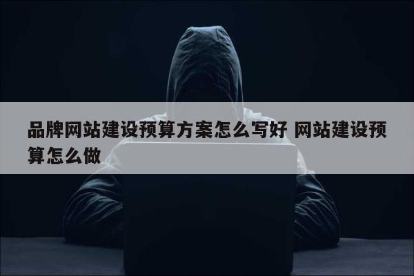 品牌网站建设预算方案怎么写好 网站建设预算怎么做