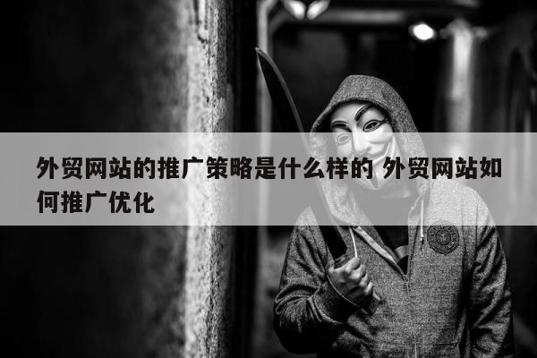 外贸网站的推广策略是什么样的 外贸网站如何推广优化