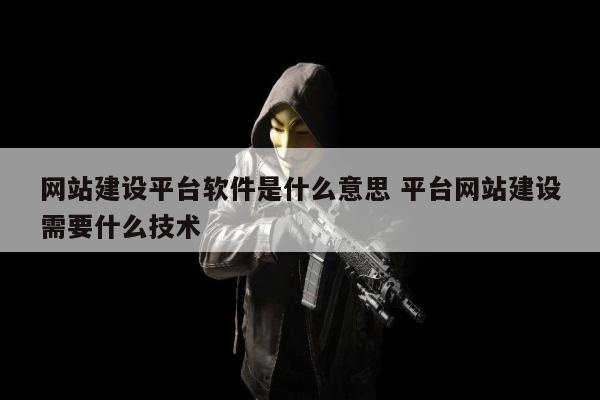 网站建设平台软件是什么意思 平台网站建设需要什么技术