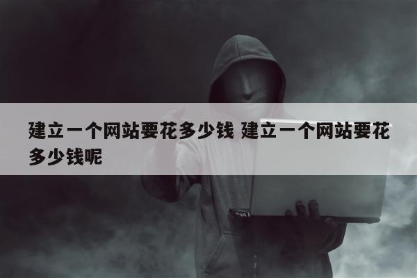 建立一个网站要花多少钱 建立一个网站要花多少钱呢