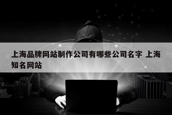 上海品牌网站制作公司有哪些公司名字 上海知名网站