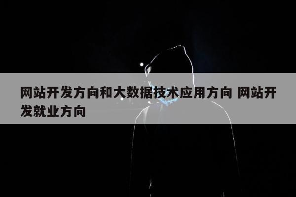 网站开发方向和大数据技术应用方向 网站开发就业方向