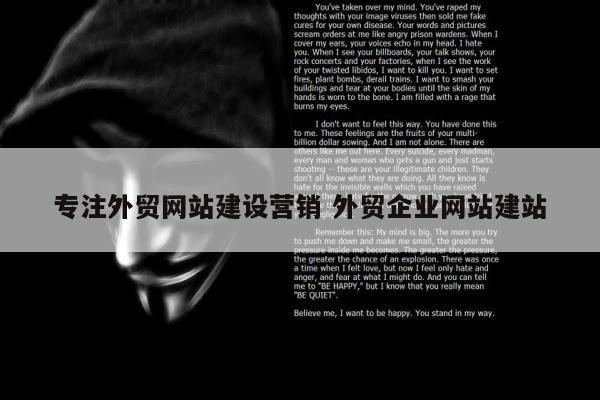 专注外贸网站建设营销 外贸企业网站建站