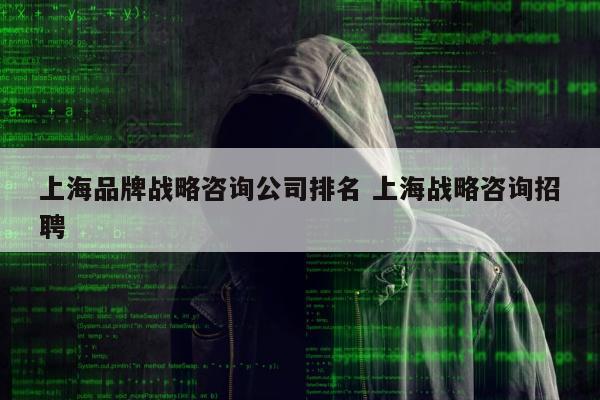 上海品牌战略咨询公司排名 上海战略咨询招聘