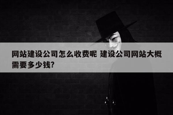 网站建设公司怎么收费呢 建设公司网站大概需要多少钱?