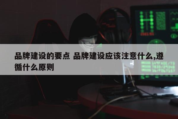 品牌建设的要点 品牌建设应该注意什么,遵循什么原则