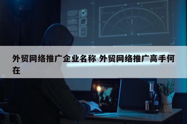 外贸网络推广企业名称 外贸网络推广高手何在