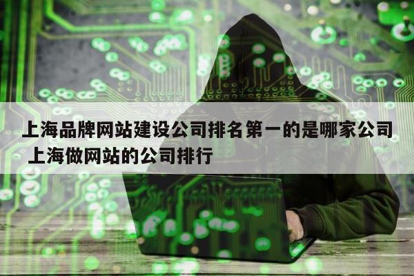 上海品牌网站建设公司排名第一的是哪家公司 上海做网站的公司排行
