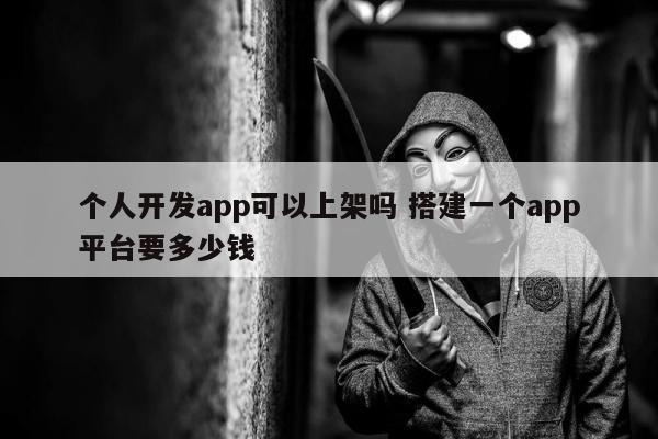 个人开发app可以上架吗 搭建一个app平台要多少钱