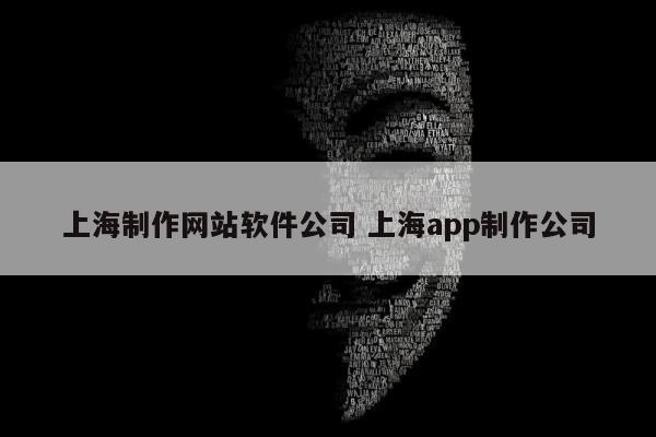 上海制作网站软件公司 上海app制作公司
