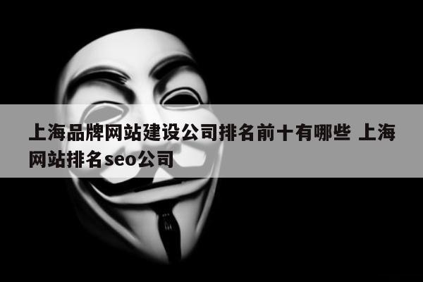 上海品牌网站建设公司排名前十有哪些 上海网站排名seo公司