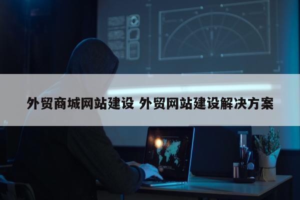 外贸商城网站建设 外贸网站建设解决方案