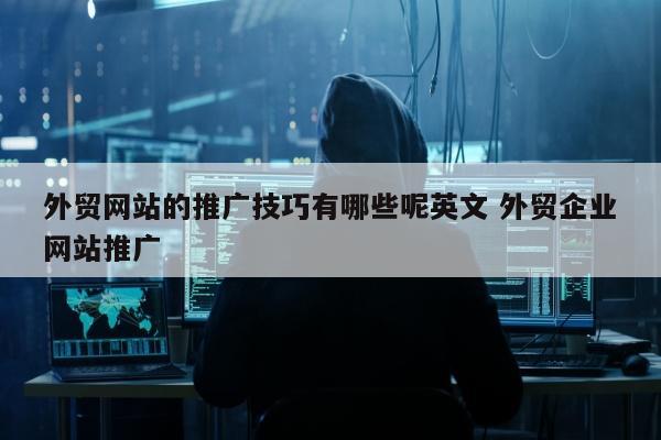 外贸网站的推广技巧有哪些呢英文 外贸企业网站推广