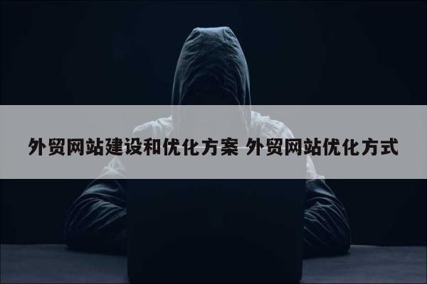 外贸网站建设和优化方案 外贸网站优化方式