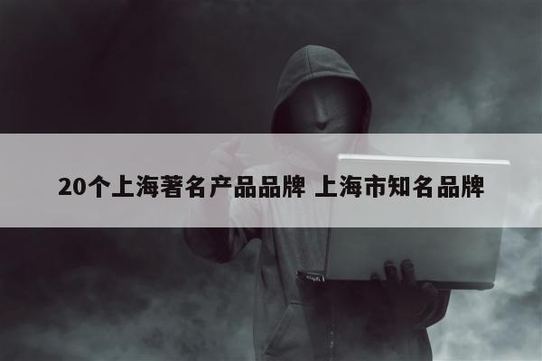 20个上海著名产品品牌 上海市知名品牌