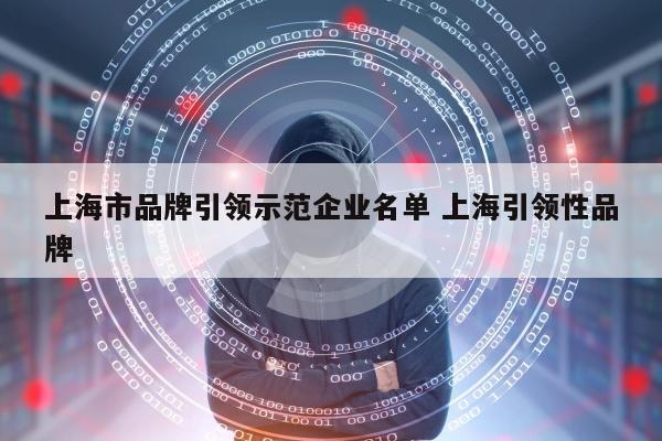 上海市品牌引领示范企业名单 上海引领性品牌